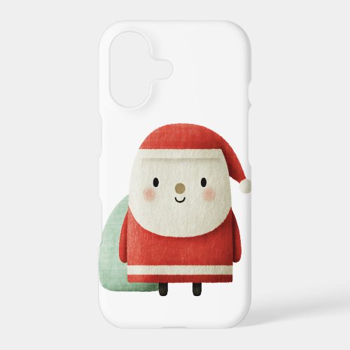 Cute Minimalist Santa Claus iPhone 17 Case