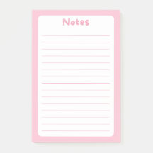 Cute Minimalist Simple Soft Pink Post-It® Notes
