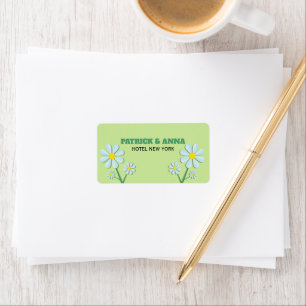 Cute Minimalist Spring Daisy Floral Label