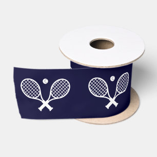 Cute Minimalist Tennis Pattern Satin Ribbon