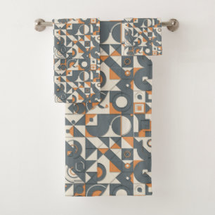 Cute minimalist tiled pattern  bath towel set