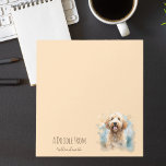 Cute Minimalist Watercolor Goldendoodle Dog  Notepad<br><div class="desc">Cute Minimalist Watercolor Goldendoodle Dog Notepad</div>