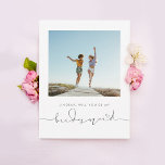 Cute Minimalist Will You Be My Bridesmaid Photo Cards<br><div class="desc">Elegant simple and minimal 'Will you be my bridesmaid?' photo cards</div>
