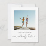 Cute Minimalist Will You Be My Maid of Honor Photo<br><div class="desc">Elegant simple and minimal 'Will you be my maid of honor?' photo cards</div>