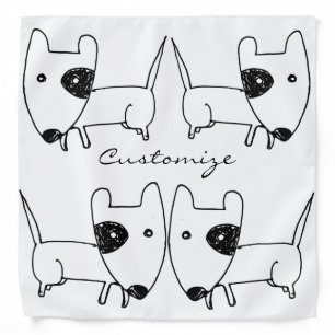 Cute Minimalistic Black-eye Dog Thunder_Cove Bandana