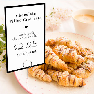 Cute Minimalistic Modern Food Name Card