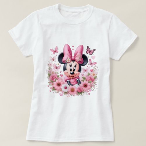 Cute Minnie Mouse Graphic T-Shirt