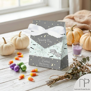 Cute Mint Baby Bat Halloween Favor Boxes