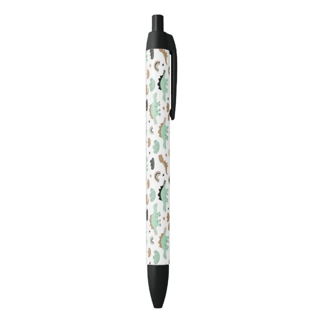 Cute Mint Green Dinosaur Pattern Pen (Bottom (Vertical))