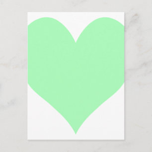 Cute Mint Green Heart Postcard