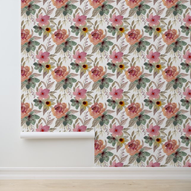 Cute misc tiled flower pattern butterfly  wallpaper  (Application)