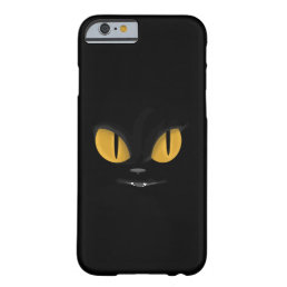 Cute Mischievous Black Cat with Fangs Barely There iPhone 6 Case