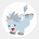 Cute Mischievous Cartoon Baby Unicorn Sticker (Front)