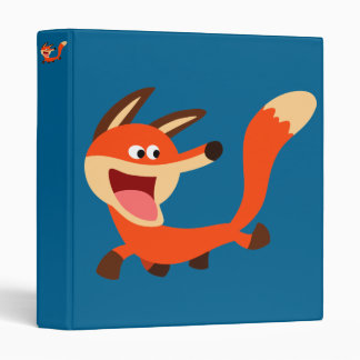 Cute Mischievous Cartoon Fox Binder