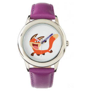 Cute Mischievous Cartoon Fox Watch