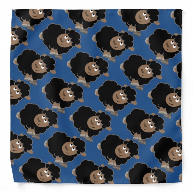 Cute Mischievous Cartoon Sheep Bandana (Front)