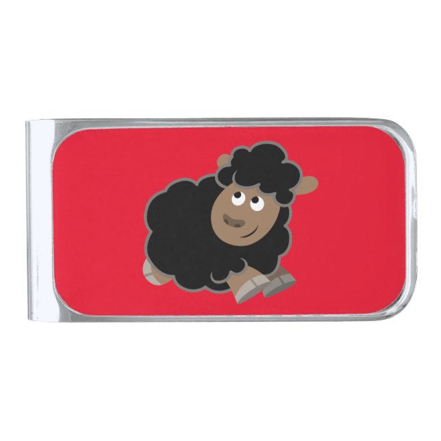 Cute Mischievous Cartoon Sheep Money Clip (Front)