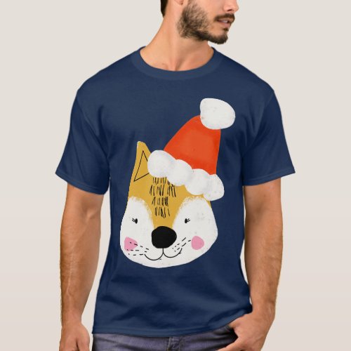 Cute miss Santa fox T_Shirt