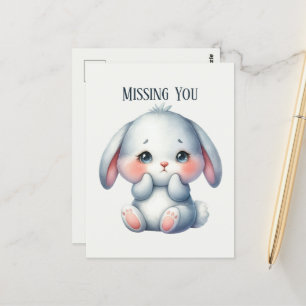Cute Missing you bunny Postcard