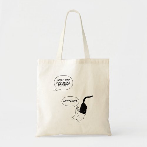 Cute Mistakes By A Cat Art Printpng Tote Bag