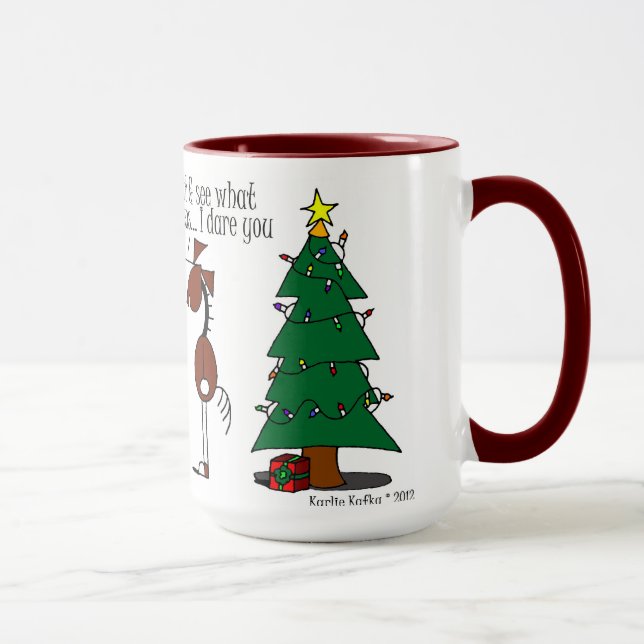 Cute Mistletoe Horse Cartoon Mug (Right)