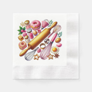 Cute mixed Baking party Napkins