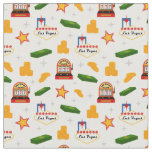 Cute mixed gambling pattern material fabric