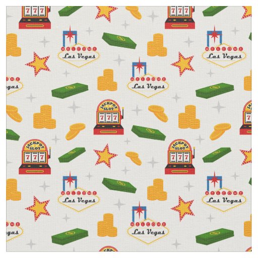 Cute mixed gambling pattern material fabric