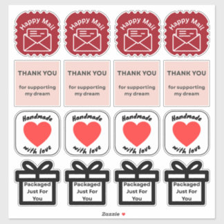 Cute Mixed Small Business Packaging Sticker Sheet