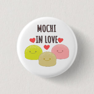 Cute Mochi Cartoon Drawings Button