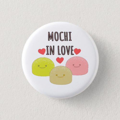 Cute Mochi Cartoon Drawings Button