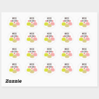 Cute Mochi Cartoon Drawings Classic Round Sticker