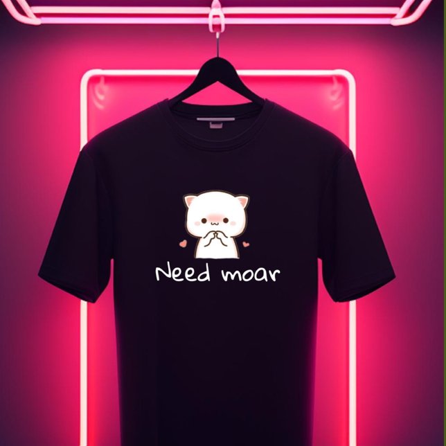 Cute Mochi Cat T-Shirt – 'Need Moar' Tri-Blend Shirt (Creator Uploaded)