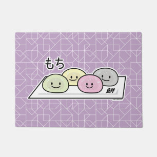 Cute Mochi ice cream rice cake Japanese green tea Doormat