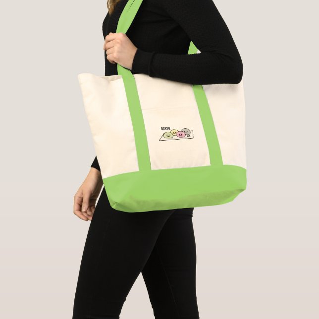 Cute Mochi ice cream rice cake Japanese green tea  Tote Bag (Front (Product))