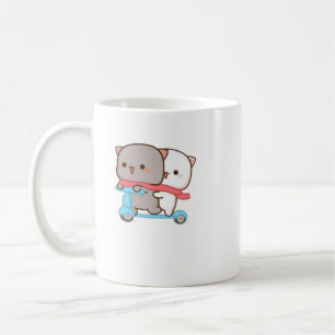 Cute Mochi Peach Cat Coffee Mug