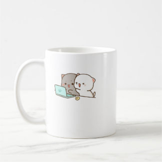 Cute Mochi Peach Cat Coffee Mug