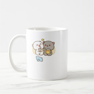 Cute Mochi Peach Cat Coffee Mug