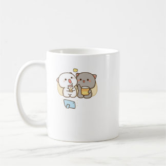 Cute Mochi Peach Cat Coffee Mug