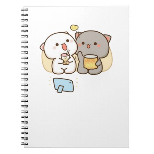 Cute Mochi Peach Cat Notebook