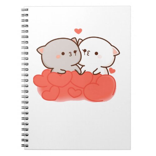 Cute Mochi Peach Cat Notebook