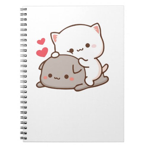 Cute Mochi Peach Cat Notebook