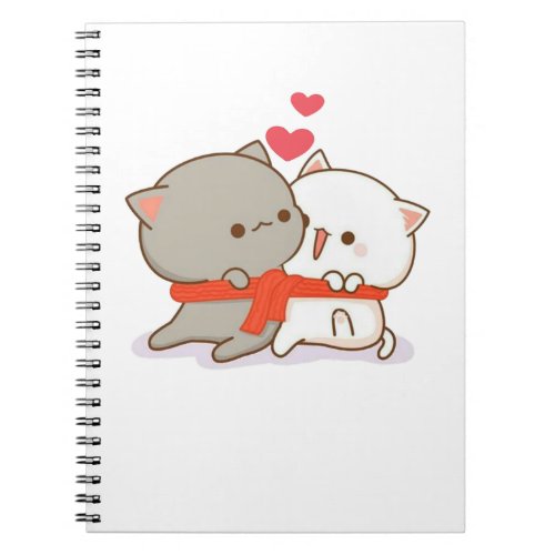 Cute Mochi Peach Cat Notebook