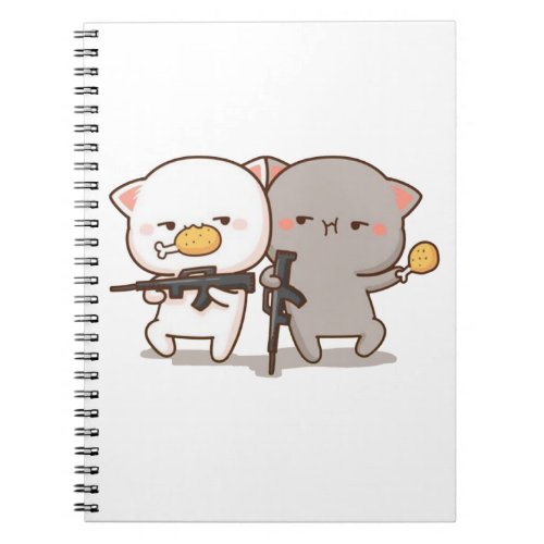 Cute Mochi Peach Cat Notebook