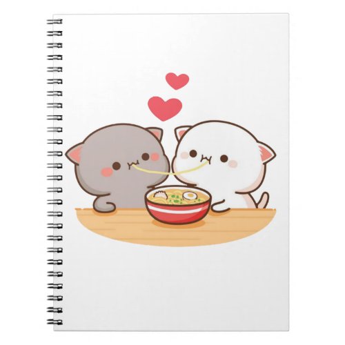 Cute Mochi Peach Cat Notebook