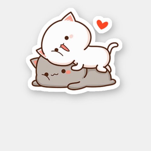 Cute Mochi Peach Cat Sticker