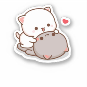 Cute Mochi Peach Cat Sticker