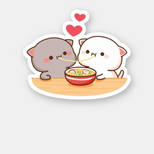 Cute Mochi Peach Cat Sticker