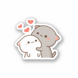 Cute Mochi Peach Cat Sticker