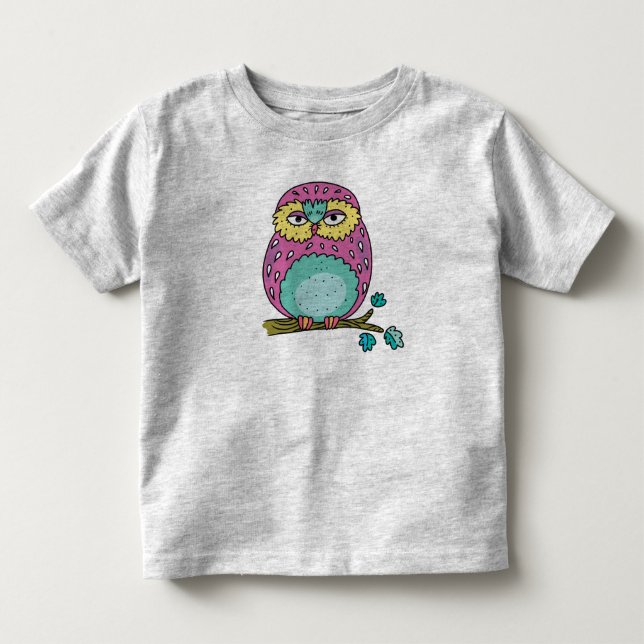 Cute Mod Animal Owls toddler t-shirt gift idea (Front)